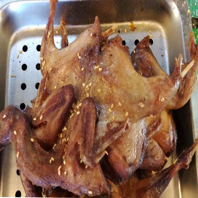 內灣瑋哥美食王一番串燒店烤斑鳩 台灣自游邦購物