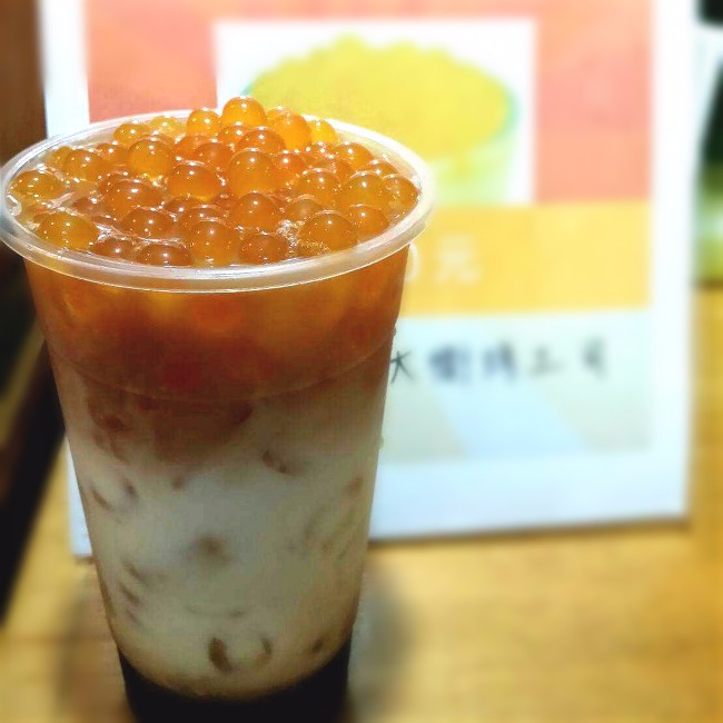 大卫炭烤土司 芒果爆浆珍珠鲜奶茶